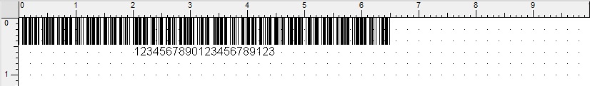 Print on 300 dpi printhead, code 3 of 9, module 0.172 mm, aspect ratio 1 to 3