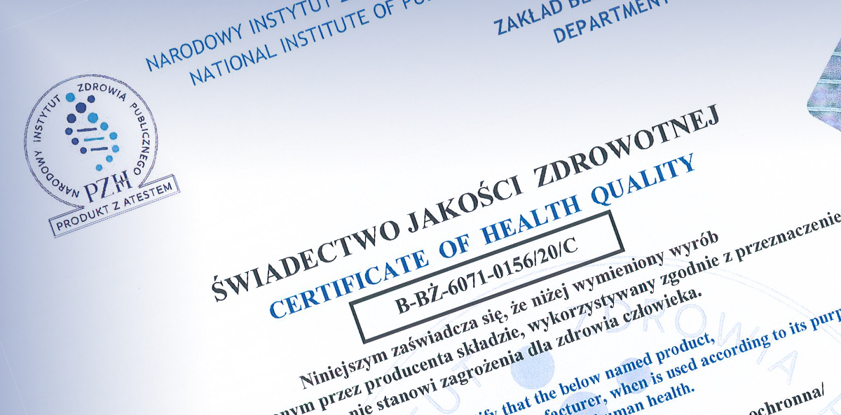 Our masks have been certified by the National Institute of Hygiene